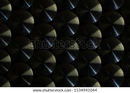 Metal circle abstract. Stainless steel texture black silver texture pattern background.