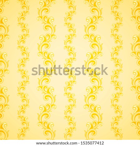 Wallpaper seamless golden pattern on light background