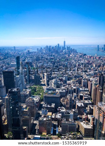 Bird's eye view of Manhattan, New York