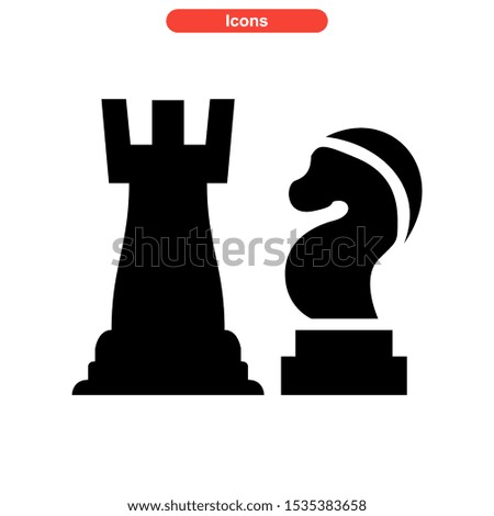 chess icon isolated sign symbol vector illustration - high quality black style vector icons
