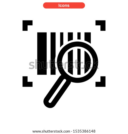 barcode icon isolated sign symbol vector illustration - high quality black style vector icons
