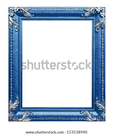 blue frame on the white background