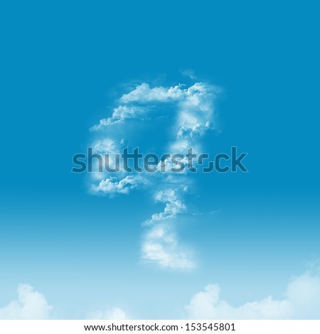 Clouds in shape of the letter q
