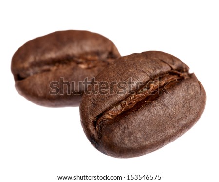 coffee beans, isolated on white background