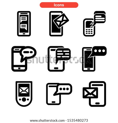 mobile chat icon isolated sign symbol vector illustration - Collection of high quality black style vector icons
