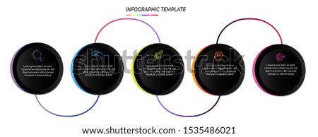 Infographics design template with 5 steps or options, can be used for workflow layout, diagram, annual report, web design, Creative banner, label vector. Info Graph