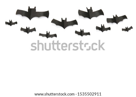 Black paper bat background, halloween concept