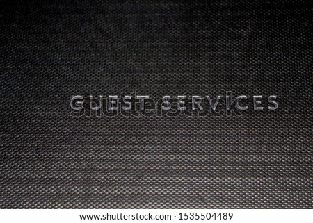 Guest Services, information book for hotel guests.