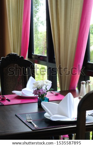 Table set stock photo
Thailand, Table, Tablecloth, Black And White, Chair
