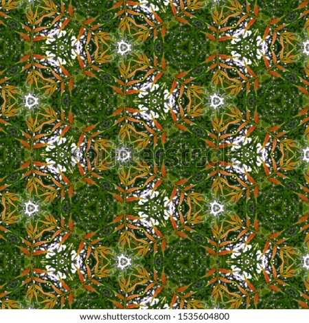 Hex KaleidoScope Edit With Green Leafs