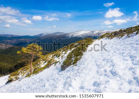 Landscape of the mountains of Peñalara (Cotos, Madrid, Spain)