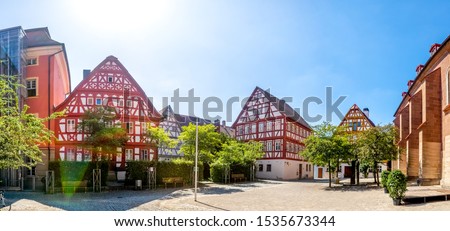 Historical city and Church of Bad Windsheim, Bavaria, Germany 