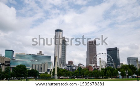 cityscape with blue sky in cloudy day
