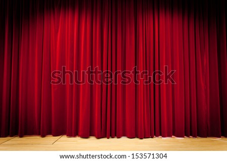 Red Curtain Royalty-Free Stock Photo #153571304