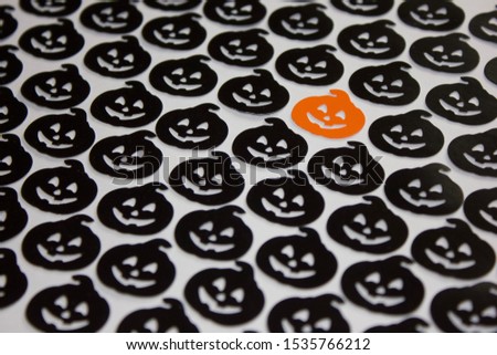 Jack lantern halloween confetti pattern