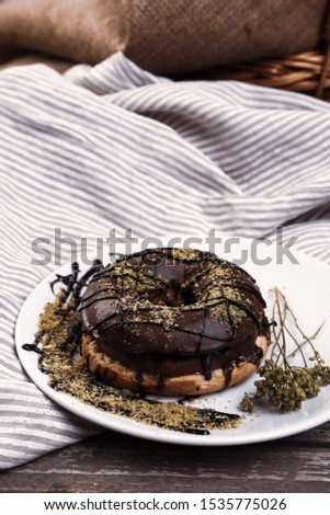 Chocolate Donuts on a plate