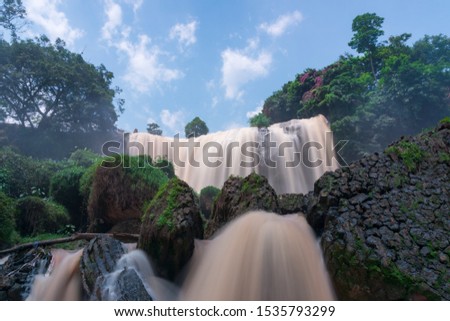 Discovery waterfall in Dalat city, vietnam. Photo used advertising travel, marketing idea, design and more