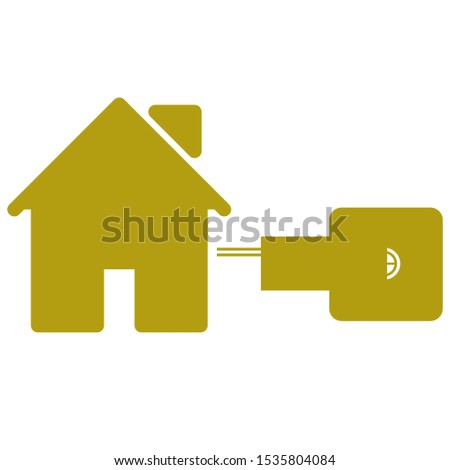 Key to a New Home Concept - A New House Illustration, Icon, Logo, Clip Art or Image for Business, Finance or Education Events