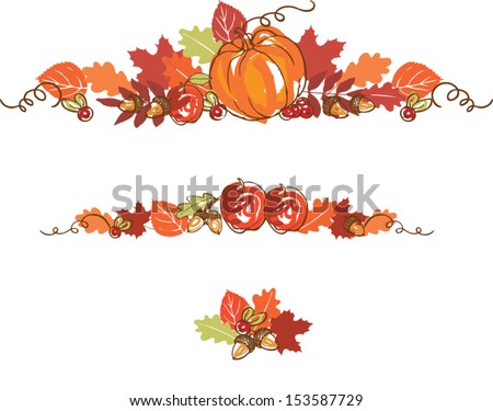 Thanksgiving autumn background vector illustration