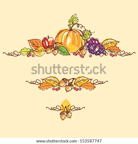Thanksgiving autumn background vector illustration