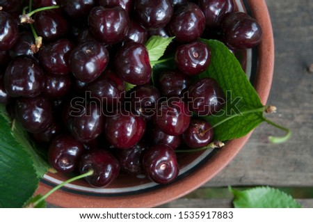 Still Life with Sweet Cherries in a Plate