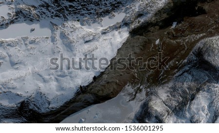 Abstract snowy mountain. Great for backgrounds and texture. 4K resolution.