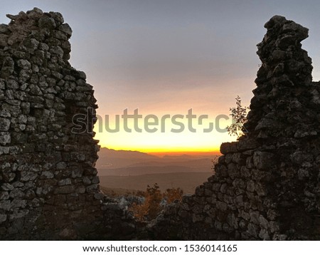 Beautiful sunset from fortress walls