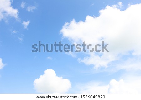 Fine weather background, White cloud and blue sky background.