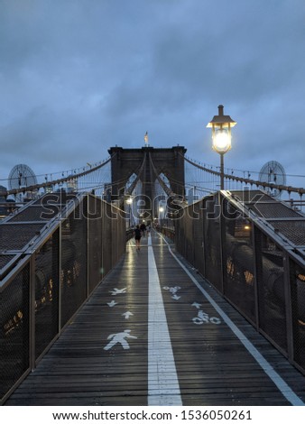 Brooklyn Bridge taken at blue hour