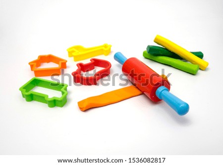 Plasticine, Plastic Toys on white