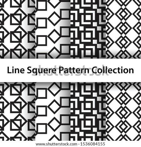 line square style seamless pattern collection vector