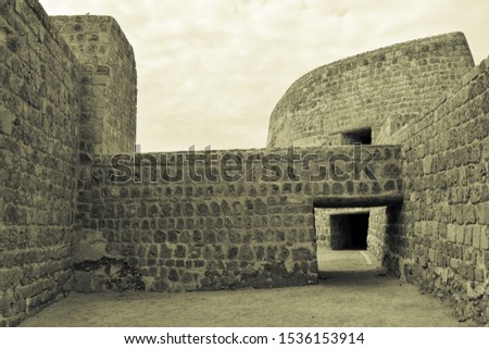 Bahrain Fort (Qal'at al-Bahrain, Portuguese Fort). Archaeological site located in Bahrain. Arabian Peninsula