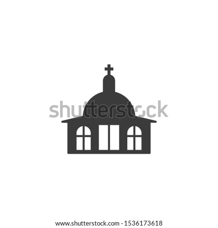 church black icon vector isolated on a white background