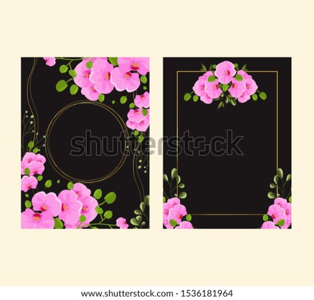 Beautiful Florals Wedding Invitation vector