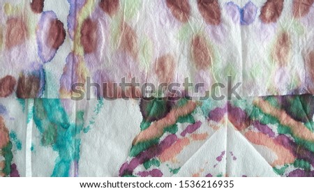 Patchwork abstract background, made of multi-colored patterns. Fragment of artwork. Dirty art with spots and stains. Material watercolour design concept. Shibori monochrome design.