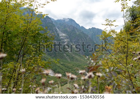 picture taken in the Albanian alps in the northern village of Theth in Albania showing the beautiful nature of the national park