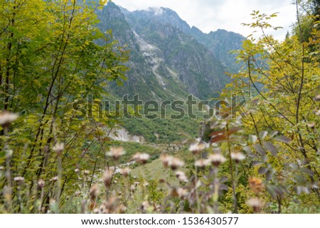 picture taken in the Albanian alps in the northern village of Theth in Albania showing the beautiful nature of the national park