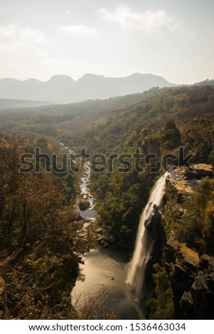 Lisbon falls long exposure in Mpumalanga region, South Africa. The waterfall is located in the Panorama Route.