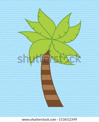 palm tree illustration over dotted background. vector illustration 