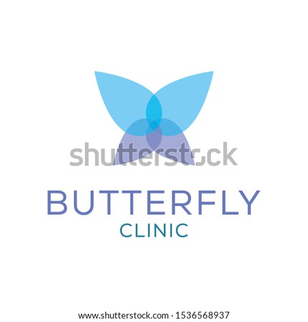 butterfly logo simple with pastel color