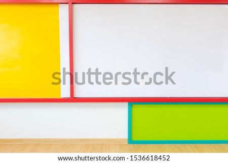 White board in the classroom.