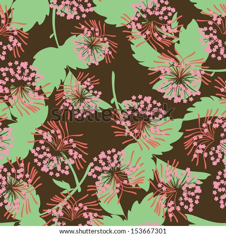 Cute floral seamless pattern background
