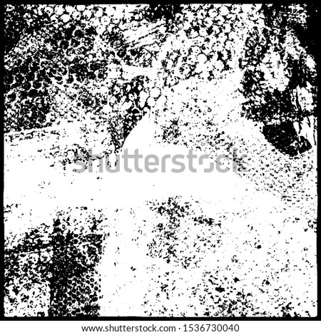 Grunge is black and white. Abstract dark texture. The pattern is monochrome for the backdrop. Chaotic dirty spots