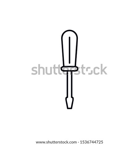 Screwdriver linear icon. Modern outline Screwdriver logo concept on white background from Construction collection. Suitable for use on web apps, mobile apps and print media.