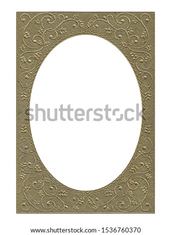 Golden Victorian Christmas Picture Frame. - Image