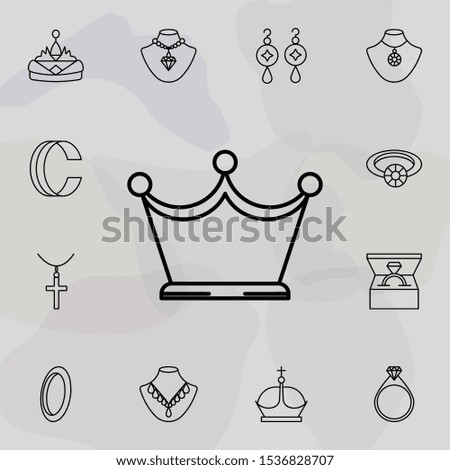 crown icon. Universal set of jewelry for website design and development, app development