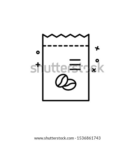 Coffee beans, bag, coffee shop icon. Simple line, outline vector of coffee icons for ui and ux, website or mobile application