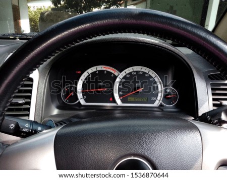 Speedometer in a use car