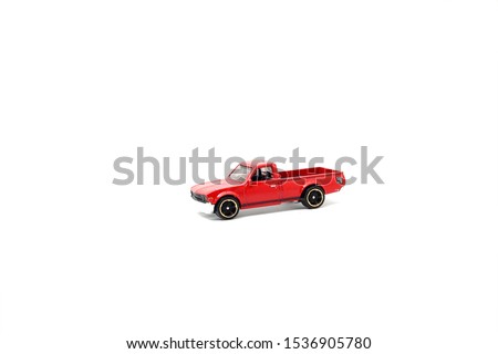 small red truck toy - image
