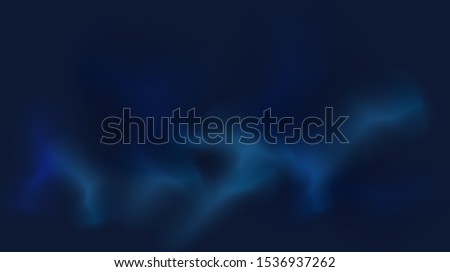 Abstract blue background with gas nebula effect